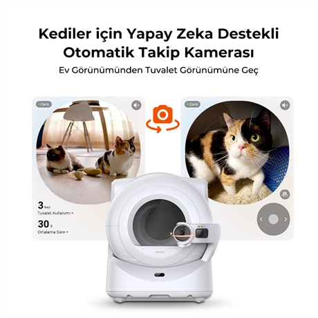 Petkit Purobot Ultra Akıllı Kedi Tuvaleti 2'li Paket - Görsel 6